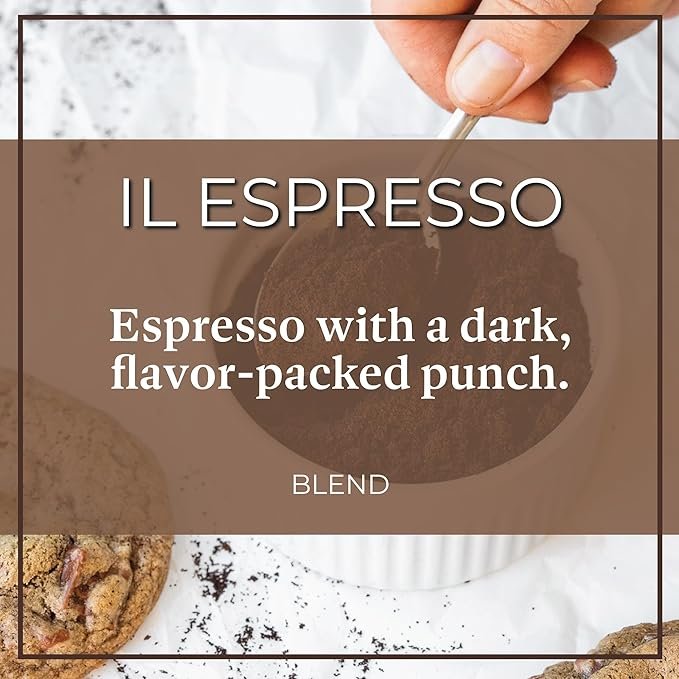 2 The Bean Organic Coffee Company Il Espresso, Classic Dark Roast, Ground Coffee, 16-Ounce Bag, Café molido tostado orgánico