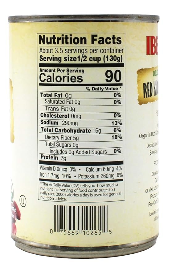 1 Iberia Organic Red Kidney Beans, 15.5 Ounce (Pack of 24)