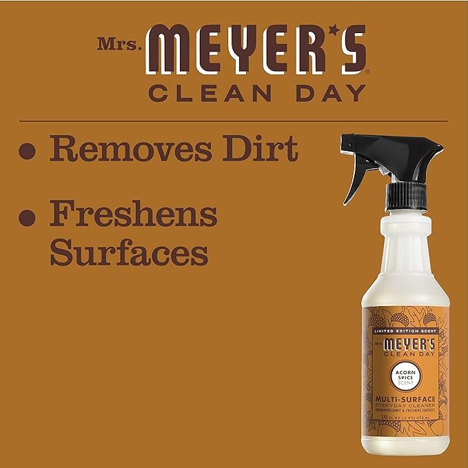 3 MRS. MEYER'S CLEAN DAY MRS. MEYER'S CLEAN DAY All-Purpose Cleaner Spray, Limited Edition Acorn Spice, 16 fl. oz - Pack of 3 3.81 pounds