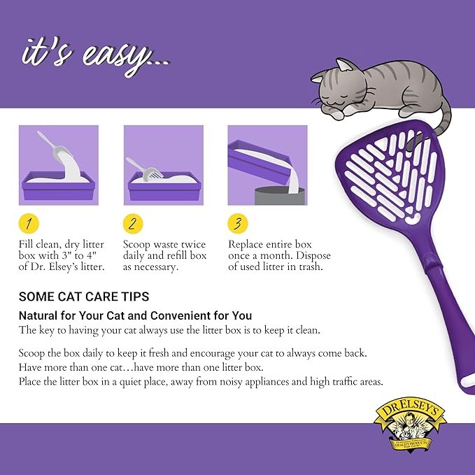 4 Dr. Elsey's Premium Clumping Cat Litter - Clean Tracks - Low Dust, Low Tracking, Hard Clumping, Superior Odor Control, Unscented & Natural Ingredients 40 LBS
