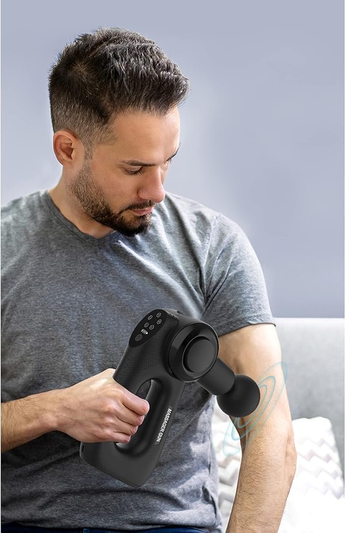 1 Massage Gun PRO - Multiangle Design- All-New Therapy Deep Tissue Muscle Treatment Massage Gun (4 head)