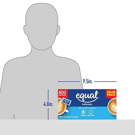 5 EQUAL 0 Calorie Sweetener, Sugar Substitute, Zero Calorie Sugar Alternative Sweetener Packets, Sugar Alternative, 800 Count
