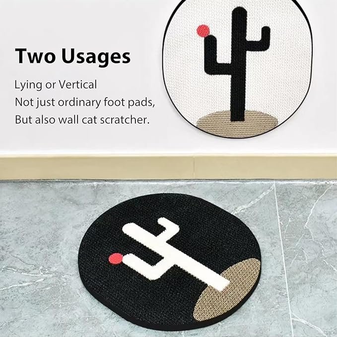 1 17-INCH Europe Cactus Vertical/Wall Mounted Cat Scratcher/Cat Scratching Post /Wall Sticker Claw Grinder, Cat Scratcher Pad for Large Cats and Kittens