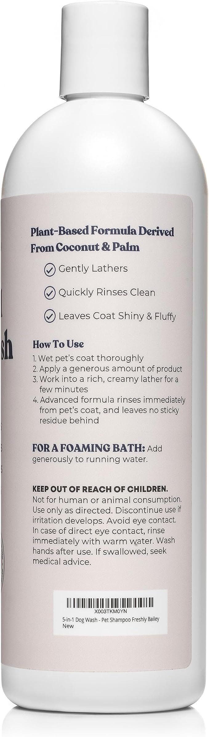 3 Dog and Cat Shampoo and Conditioner for Dogs and Cats - Best 5 in 1 Fresh Pet Wash - Natural Ingredients Perfect for Sensitive Skin - Cleans, Conditions, Detangles, and Moisturizes - 16OZ
