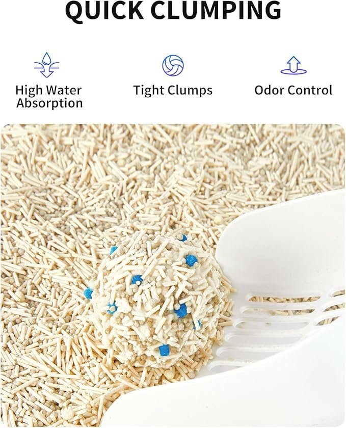 3 PETKIT 2024 New Occult Blood Monitoring Cat Litter, Mixed Tofu Bentonite Cat Litter, Ultra Absorbent Clumping Cat Litter, Odor Control and Dust Free