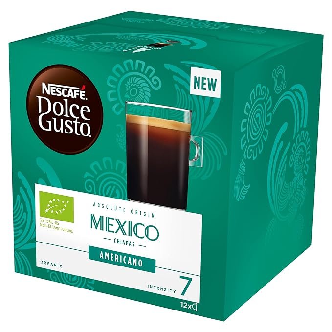1 Nescafe Dolce Gusto Mexican Americano Coffee Pods, 12 Capsules (Pack of 3, Total 36 Capsules, 36 Servings)