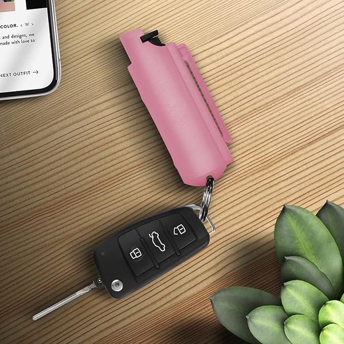 3 Quick Action Pepper Spray Keychain - Maximum Strength MC 1.44 - Spray Range up to 16 ft - Made in USA - 2 Pack