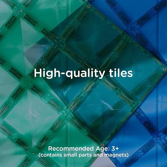 3 Connetix - Magnetic Building Tiles - Educational Toy for Children - Powerful and Creative Play - Set of 2 Foundation Plates