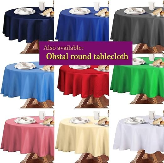 4 Obstal Rectangle Table Cloth, Oil-Proof Spill-Proof and Water Resistance Microfiber Tablecloth, Decorative Fabric Table Cover for Outdoor and Indoor Use (Navy Blue, 60 x 84 Inch)