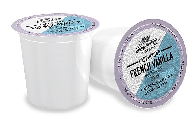 1 Grove Square Cappuccino Pods, French Vanilla, 24 Single Serve Pods (1 Pack)