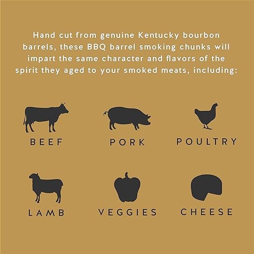 2 Midwest Barrel Company Authentic Barrel BBQ Smoking Wood (Bourbon Barrel Smoking Wood Chunks)