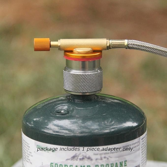 4 Adapter for Camping Stove - Propane Convertor with EN417 Valve Connection