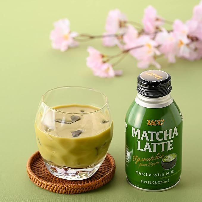 3 UCC Matcha Latte - Uji Matcha Milk Coffee, Japanese Import, 8.79 oz (Pack of 24)