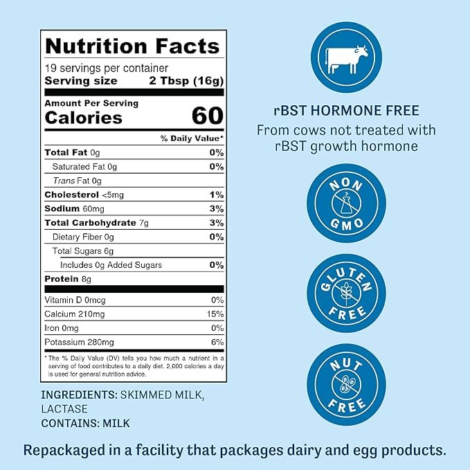 2 Judee's Dairy Blend 11 oz - Lactose Free - 100% Non-GMO - No rBST Hormones - Low Carb - Gluten-Free - Nut-Free - Versatile for Reconstitution and Baking
