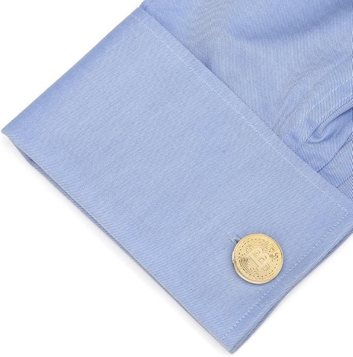 2 Crypto Bitcoin Debossed Cufflink