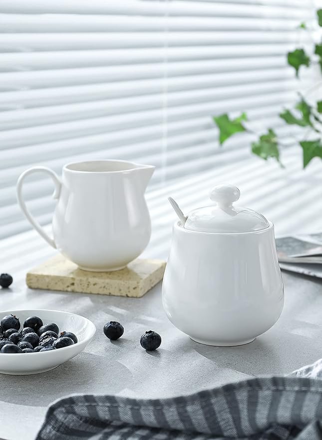 3 12 Ounce Porcelain Coffee Set, 3 Piece White Set - 480.101