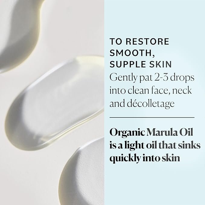 1 Sky Organics Organic Marula Oil for Face 100% Pure & Cold-Pressed USDA Certified Organic to Replenish, Balance & Boost Glow, 1 fl. Oz