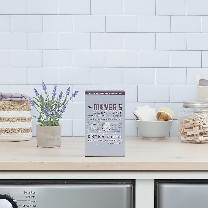 4 Mrs. Meyer's Clean Day Dryer Sheets, Lavender, 80 ct