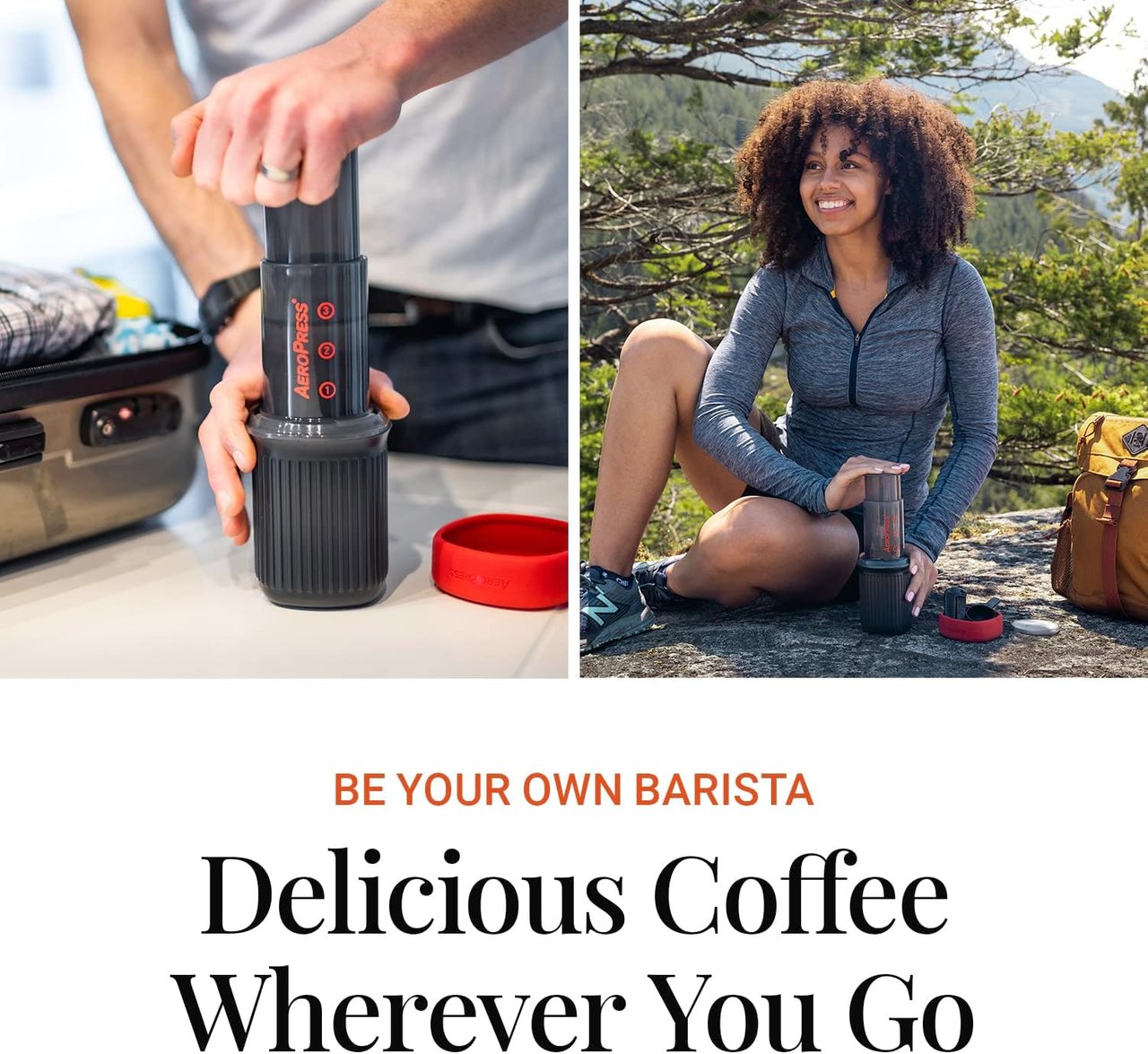 1 AeroGo Compact Coffee Press Kit for Wanderlust