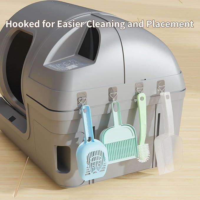 1 Premium Cat Litter Scooper kit – The Ultimate Solution for a Clean and Tidy Environment Include Plastic Cat Litter Shovel, cat Litter Scoop,Pickers, Handheld Dustpan, Broom,Cleaning Brush，Paste Hook