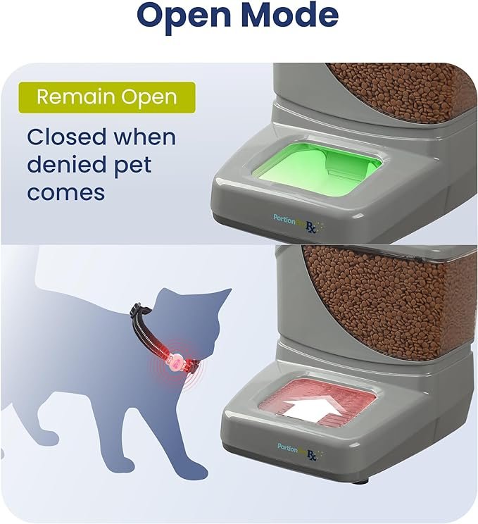 1 PortionPro Rx Automatic Pet Feeder with Active RFID Technology - Prevents Food Stealing, Perfect for Prescription Diets, Schedules Meals for Multiple Pets (Cats & Dogs)