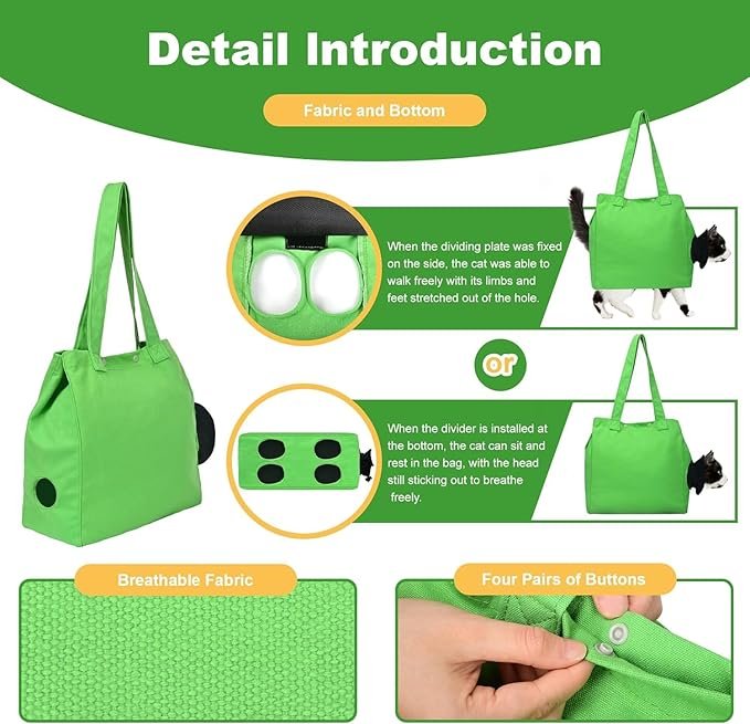 3 Cat Carrier Soft, Cat Soft-Sided Carriers for Large Cats 20 lbs, Pet Dog Cat Restraint Bag for Claw Care Nail Trimming, Anti-Scratching Grooming Soft Pouch Tote Bag, Canvas Shoulder Carrying Bag