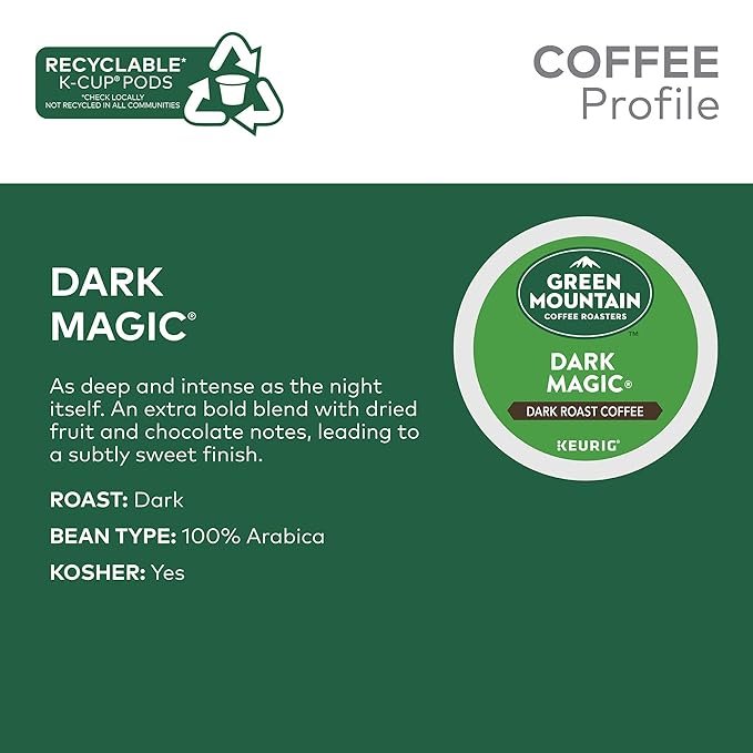 3 GMCR Dark Magic, Keurig K-Cup Pods, Dark Roast Coffee, 24 Count (4 Pack)
