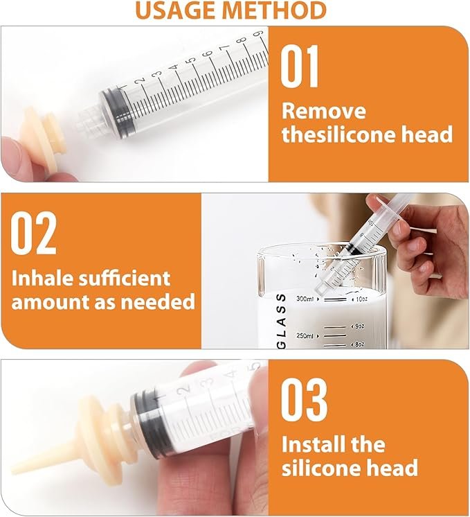5 CZTNNZK 10PCS Pet Feeding Nipple-Contains 2 Syringes Silicone Material Kitten Nipples for Nursing Reusable Pet Nursing Syringes Suitable for Kittens Puppies, Rabbits, Squirrels