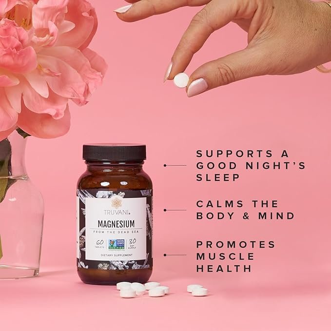 2 Truvani Magnesium 400mg Oxide Tablets | 60 Tablets | Supports Calm and Sleep, Healthy Bones, Muscle Health, Digestive Health | Non-GMO, Vegan Pills
