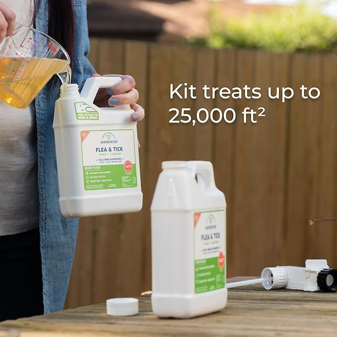 1 Wondercide - Flea, Tick, and Mosquito Yard Spray Refill Starter Kit - Powered by Natural Essential Oils – Insect Killer and Repellent - Lawn Treatment - 32 oz Ready to Use and 16 oz Concentrate