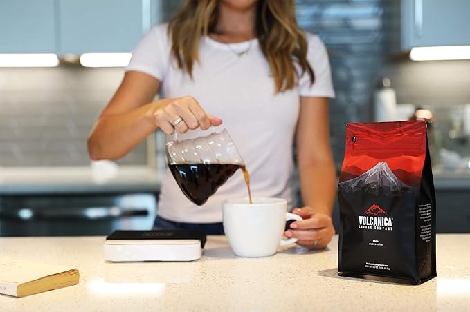 4 Organic Ethiopian Coffee from the Yirgacheffe Region - Whole Bean (16oz) by Volcanica Coffee