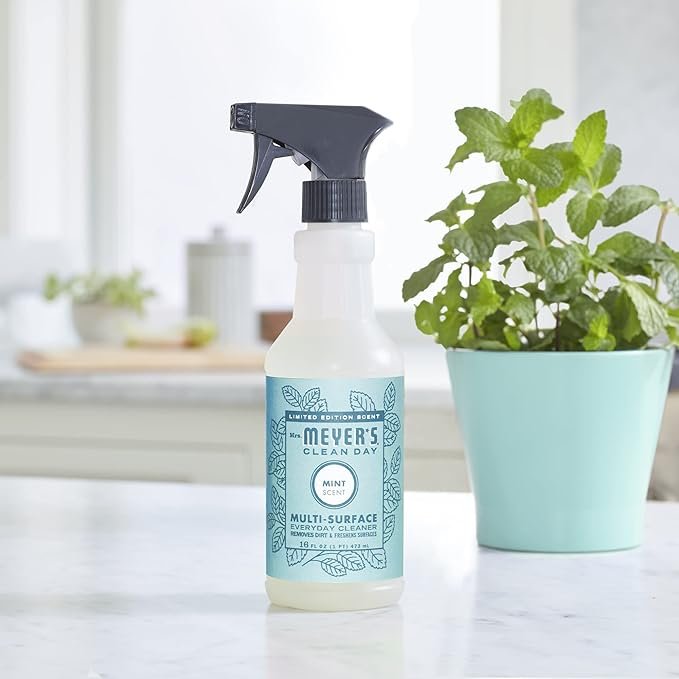 4 MRS. MEYER'S CLEAN DAY All-Purpose Cleaner Spray, Limited Edition Mint, 16 fl. oz - Pack of 3