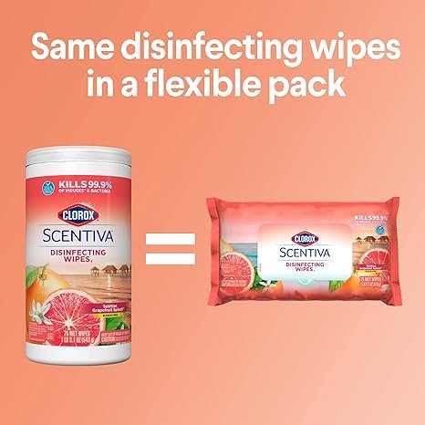 3 Value Pack, 6 pack Clorox Scentiva Disinfecting Wipes, Mixed Scents