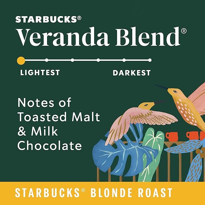 2 Star Pods -Light Roast Coffee - Veranda Blend by Sbux - For Keurig - Pure Arabica - 4 packs (96 pods)