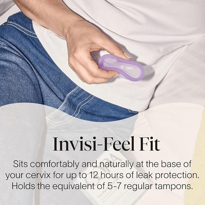 6 Cora Organic Feminine Care | 100 Extra Long Bladder Liners (Incontinence & Postpartum Pads) and a Reusable Menstrual Disc | Medical Grade Silicone | Eco-Conscious | Bundle Pack
