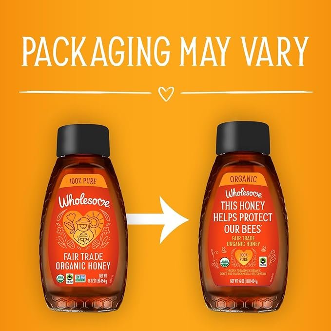 2 Wholesome, Honey Raw Unfiltered Organic, 16 Ounce