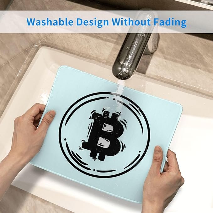 5 Bitcoin Mouse Pad Non-Slip Rubber Base 10x12 in Square Waterproof Mouse Pad for Laptop Office Desk Accessories Mouse Pad