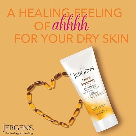 2 Jergens Dry Skin Moisturizer, Travel Size Lotion for Extra Dry Skin, Use After Handwashing, HYDRALUCENCE Formula, Includes Vitamins C, E, B5, 1 Fl Oz (Pack of 24)