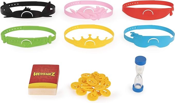 5 Hedbanz Picture Guessing Board Game - New Edition, suitable for ages 8 and above, in a variety of colors, from Spin Master Games.