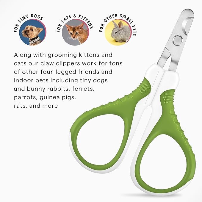 2 Pet Nail Clippers for Small Animals - Best Cat Nail Clippers & Claw Trimmer for Home Grooming Kit - Professional Grooming Tool for Tiny Dog Cat Bunny Rabbit Bird Puppy Kitten Ferret - Ebook Guide