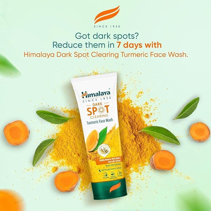 2 himala'ya Dark Spot Clearing Turmeric Face Wash | Reduce dark spots in 7 days | Organically sourced & Cold-pressed turmeric | 100ml