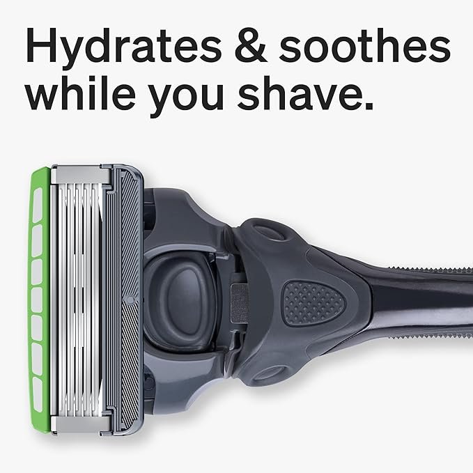 1 Schick Hydro 5 Sensory Skin Razor with Resilience Technology for Gentlemen, 1 Grip with 2 Extra Blades.