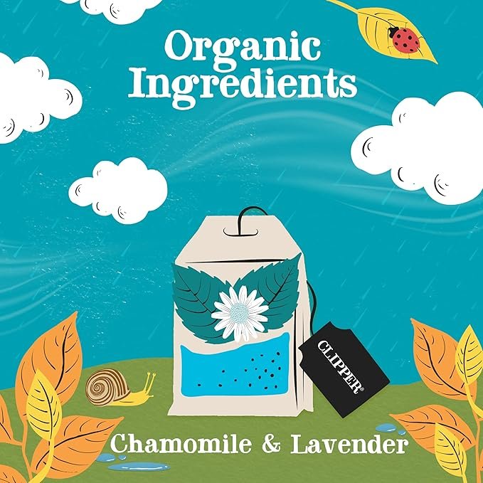 2 Clipper Tea Snore and Peace Chamomile & Lavender Herbal Tea – Caffeine Free, USDA Organic, Great Hot or Iced – Comfortingly Floral, Natural, Fair & Delicious – 200 Tea Bags