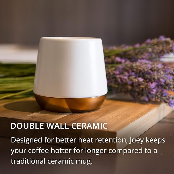 2 Refined and Sophisticated Ceramic Coffee Mug - Matte White, 2.3 oz Shot Cup (Set of 2)
