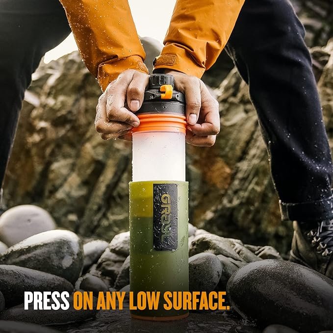 4 GeoPress 24 oz Water Filtration Bottle - for Outdoor Activities and Exploration