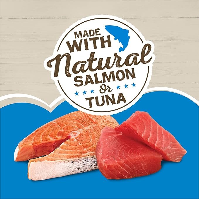 2 Purina Friskies Ocean Favorites Wet Cat Food Pate and Meaty Bits Variety Pack With Salmon and Tuna - (Pack of 24) 5.5 oz. Cans