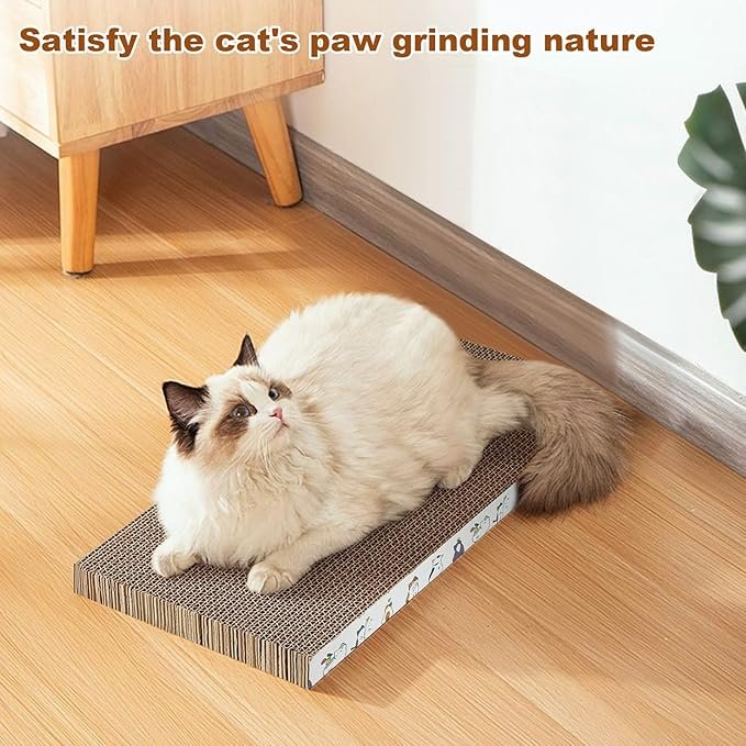 3 Cardboard Scratcher Pad, 1 Pc Cat Scratchers for Indoor Cats Grinding Claw and Tooth Board Cat Scratcher Cardboard Cat Scratching Board