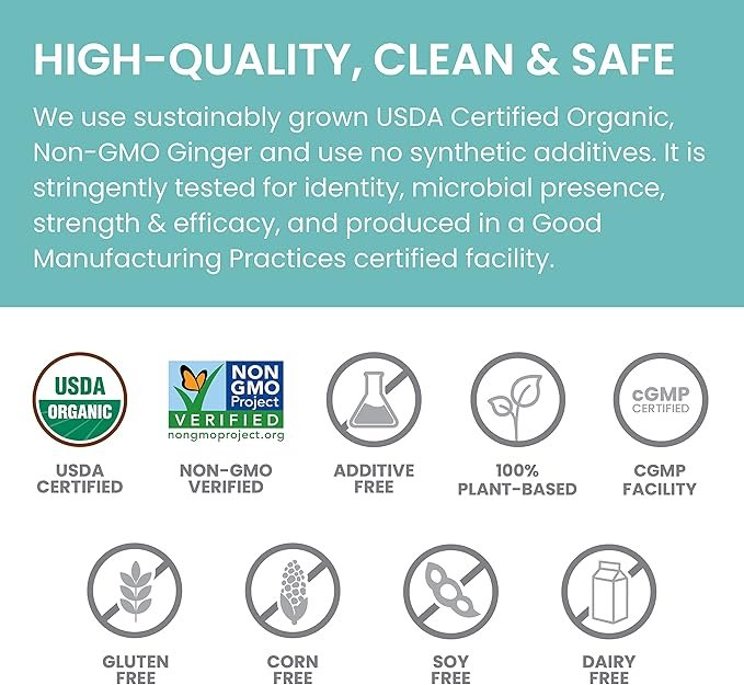 3 Himalaya Organic Ginger Supplement Equivalent to 4,766 mg of Ginger Powder for Nausea, Gas and Occasional Upset Stomach, 2 Month Supply, 60 Caplets