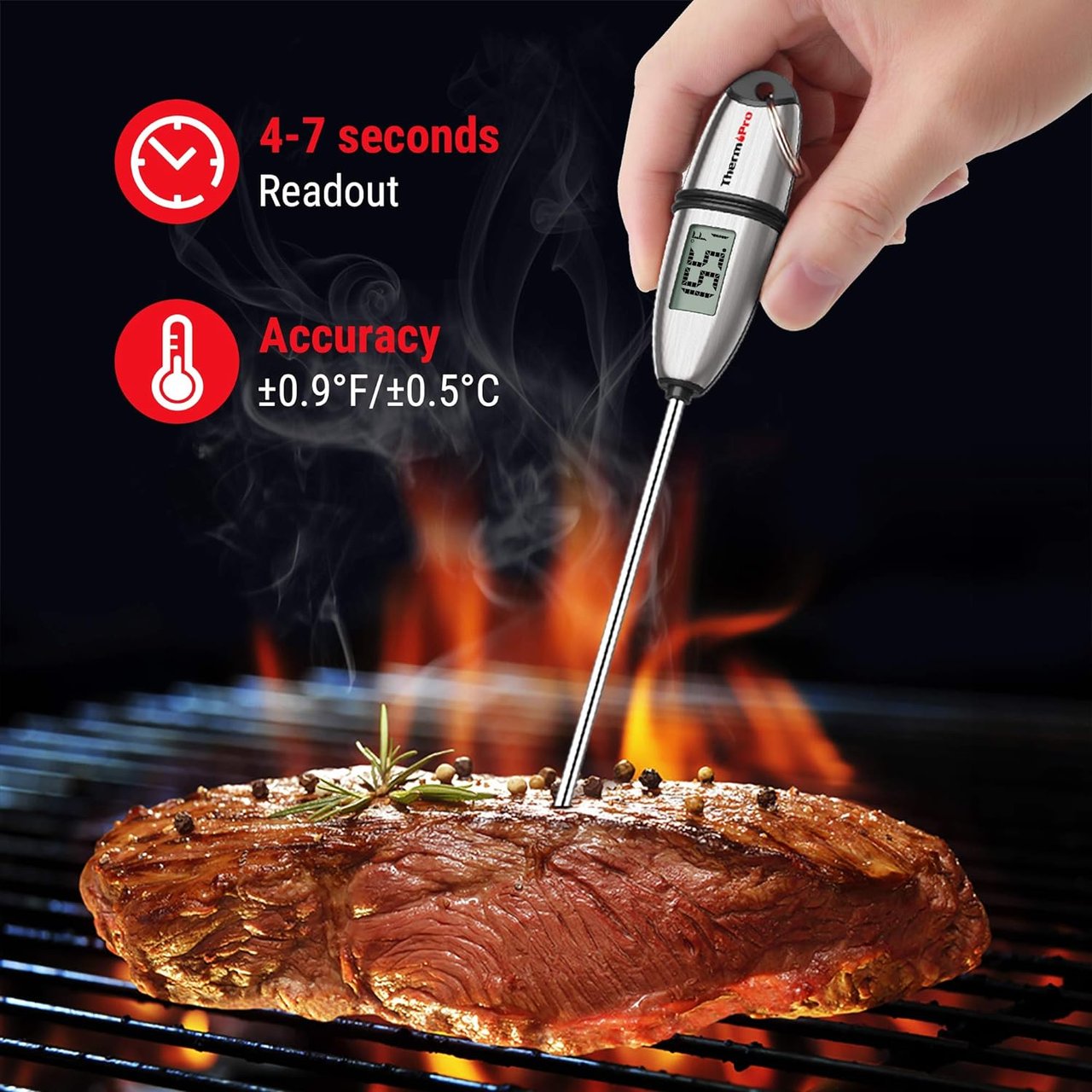 1 ThermoPro Digital Probe Thermometer - Perfect for Cooking and Baking