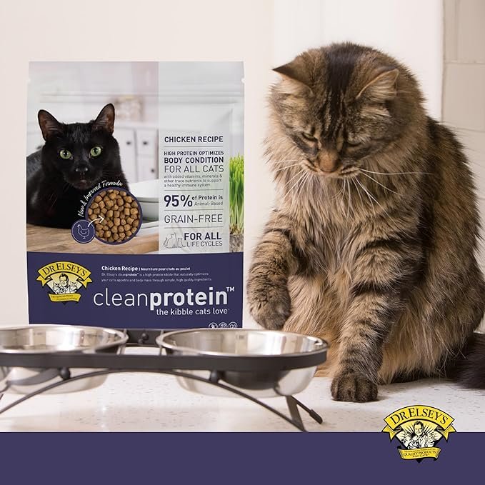 2 Dr. Elsey's Cleanprotein Grain Free High Protein, Low Carb Dry Cat Food, Chicken, 2lb , Pack of 1(Packaging May Vary)
